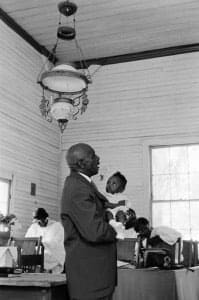 Constantine Manos, Daufuskie Island, South Carolina (preacher baptism interior), 1952