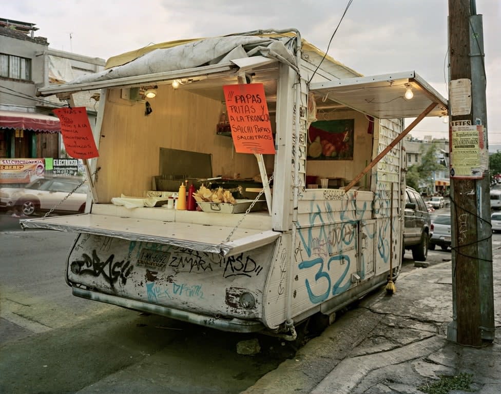 Jim Dow, Truck Selling Salchitacos, Pefregal de Santo Domingo, Mexico City, Distrito Federal, Mexico, 2013