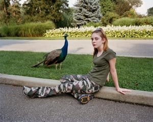 Sheron Rupp, Girl and Peacock, Kingwood Center, Mansfield, OH, 2001/2019