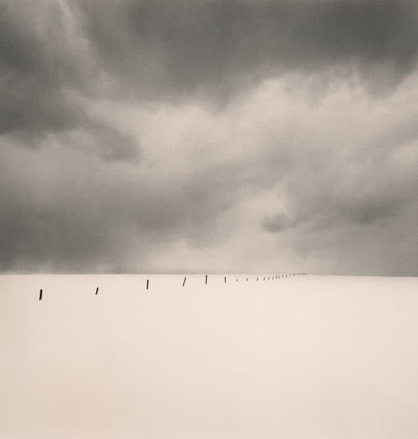 Michael Kenna, Thirty Fence Posts, Shirogane, Hokkaido, Japan, 2004