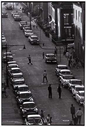 Bruce Davidson, View From the Rooftops With Boys Playing Stickball, 1959