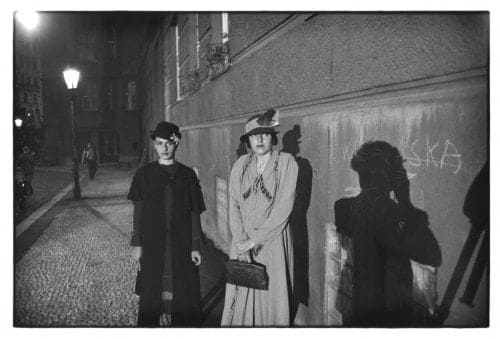 Paul Ickovic, Czechoslovakia (Two Women in Hats on Street at Night), 1990