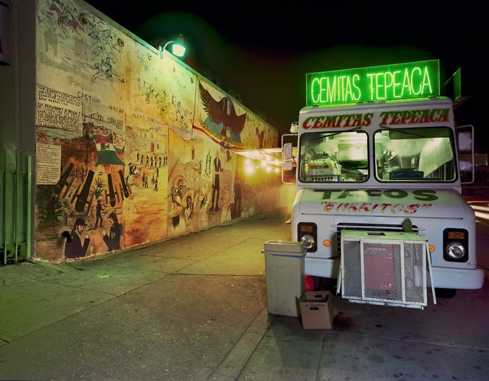 Jim Dow, Cemitas Tepeaca Taco Truck, Five Points, East Los Angeles, CA, 2008