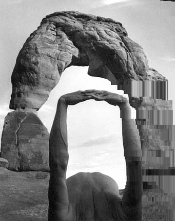 Arno Rafael Minkkinen, Double Delicate Arch, Moab, Utah, 1995