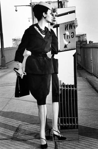 William Klein, Mirrors, Brooklyn Bridge, Vogue, New York, 1962