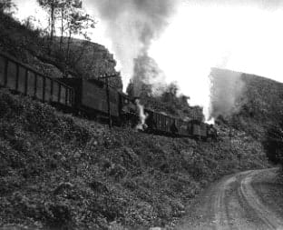 O. Winston Link, NW1221, Doubleheaded Train 201 leaving Creek Junction, 1956