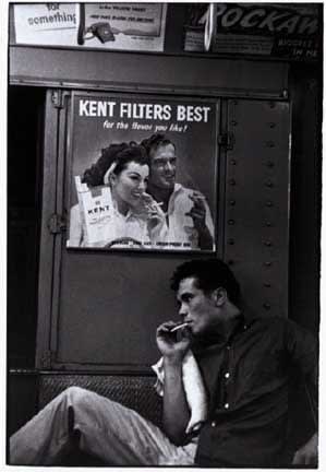Bruce Davidson, Junior Smoking on Subway, 1959