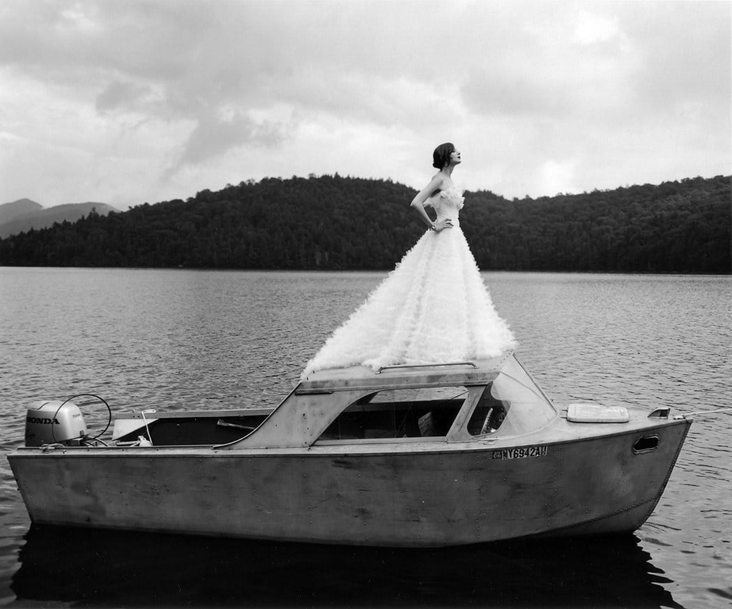 Rodney Smith, Laura on top of boat, Lake Placid, NY, 2006