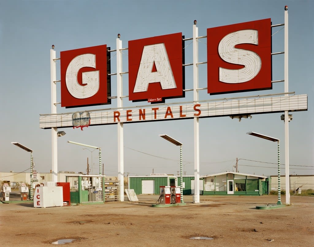 Jim Dow, Sign for Gas Station, Henry Hines Blvd., US 77, Dallas, Texas, 1979