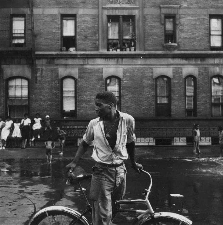Gordon Parks, Harlem Gang - Boy and Bicycle