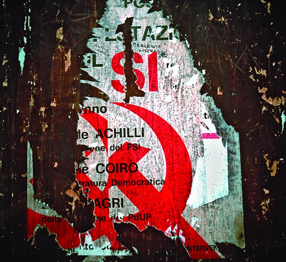 Stephan Brigidi, Torn Poster, Communist Party, Roma, 1978