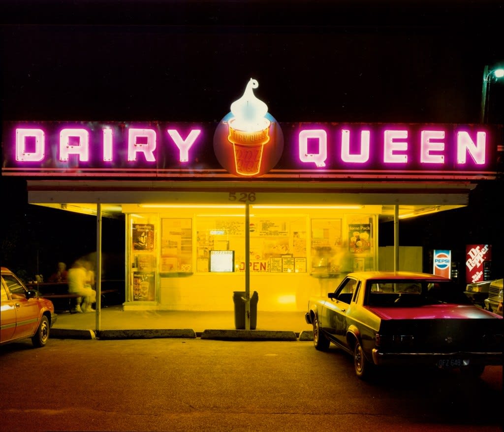 Jim Dow, Dairy Queen at Night, US 6, Iowa City, Iowa, 1988