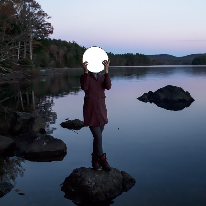 Cig Harvey, Sadie and The Moon, Lake Megunticook, Maine, 2013