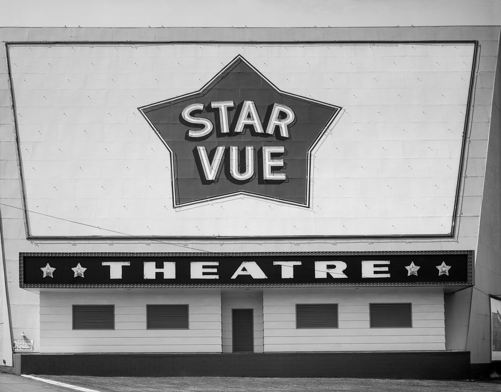 Jim Dow, Rear of Screen, Star Vue Theater, US 11 & 64, Cleveland, TN, 1973