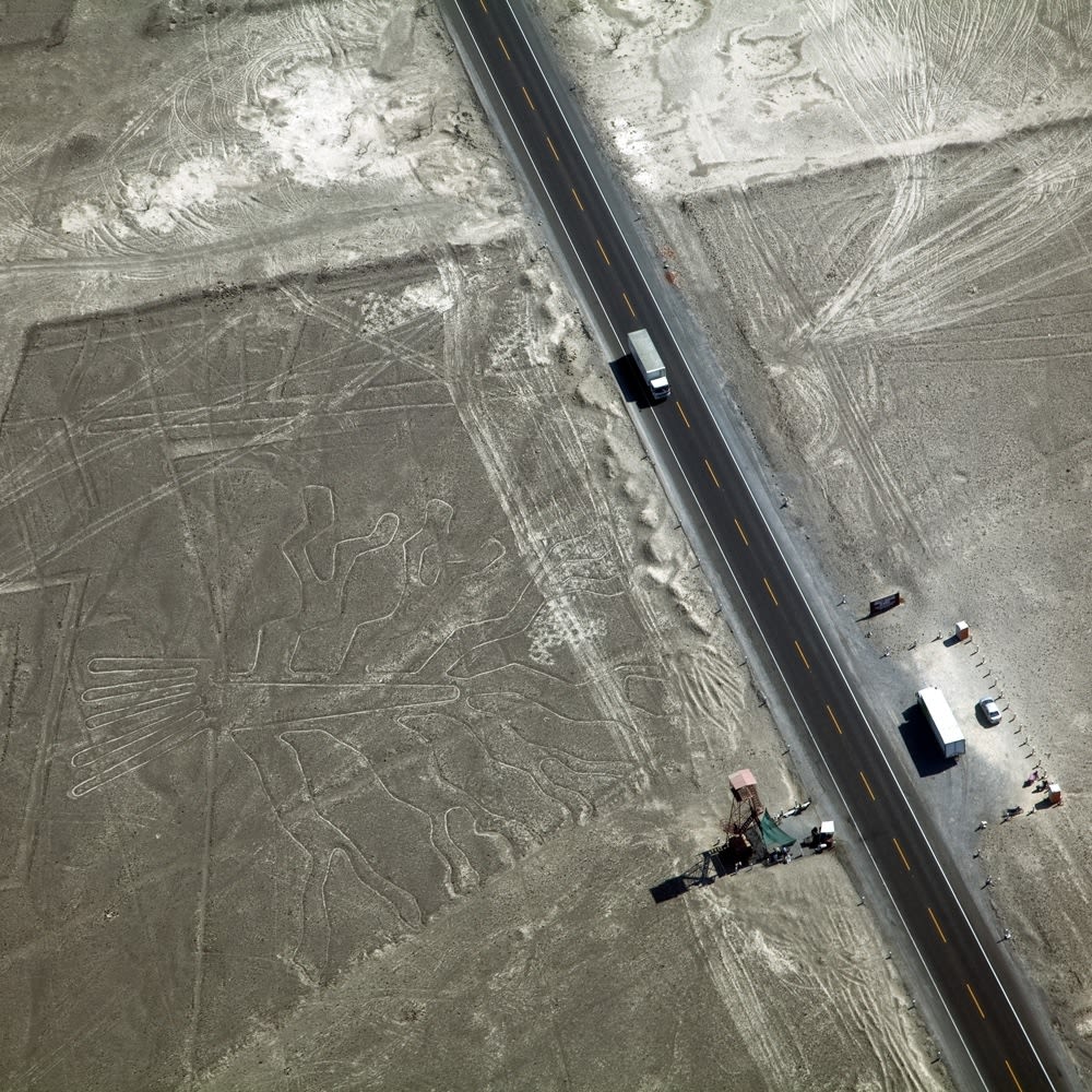 Magda Biernat, The Pan-American Highway cutting across the Nazca Lines, Nazca, Peru, 2013