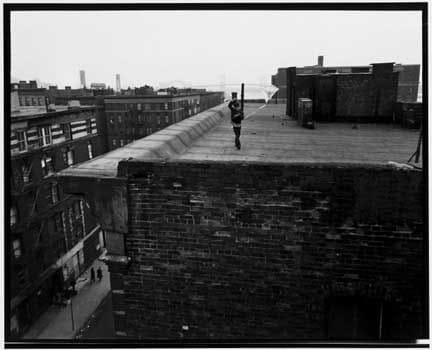 Bruce Davidson, Boy Flying Kite on Rooftop, 1966-68