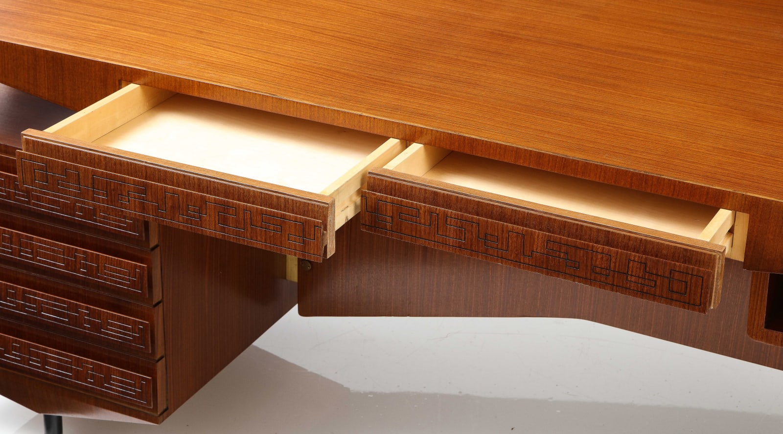 In the Style of Ico Parisi, Mid-Century Sculptural Writing Desk