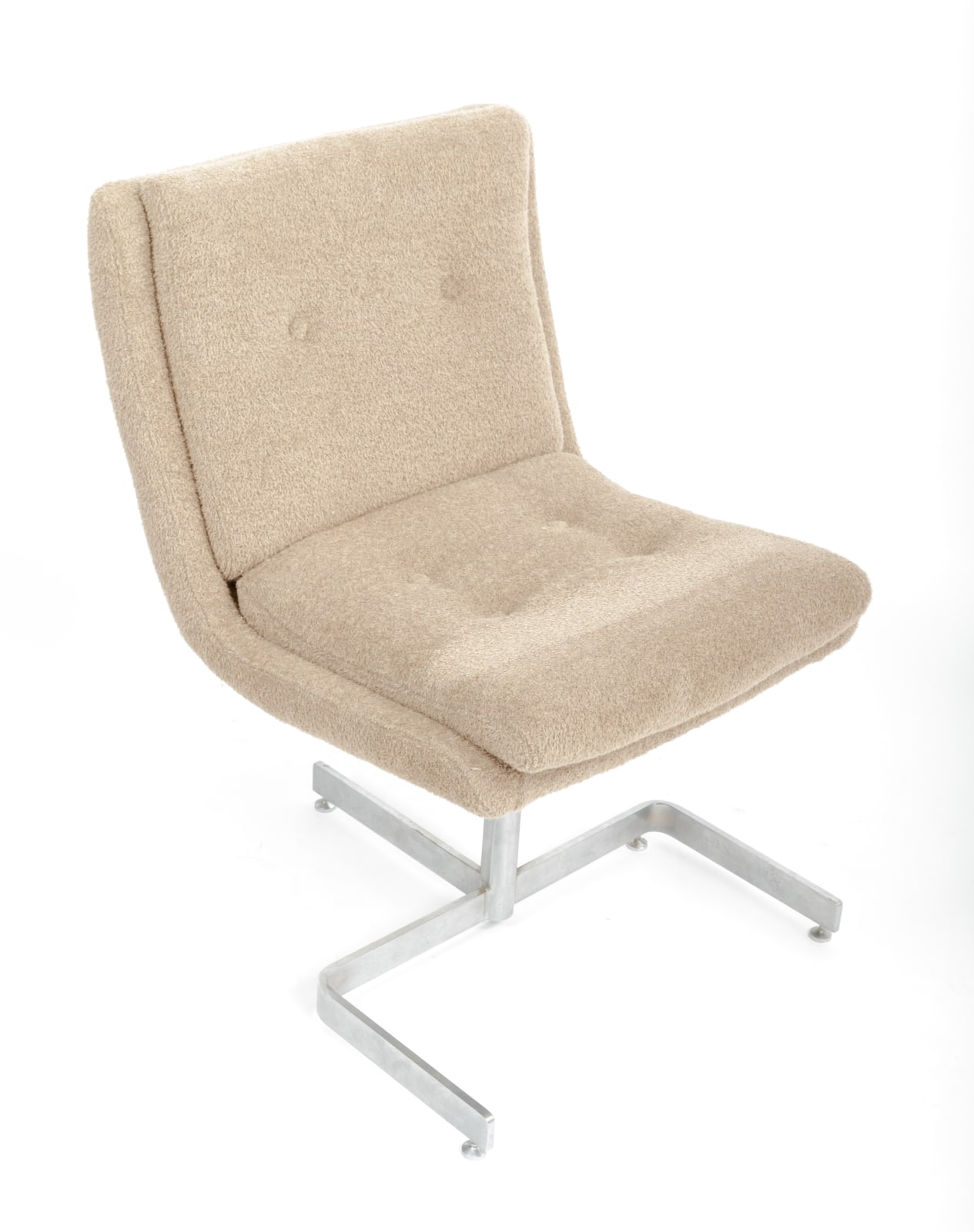 Raphael Raffel, Pair of Cream Boucle Lounge Chairs