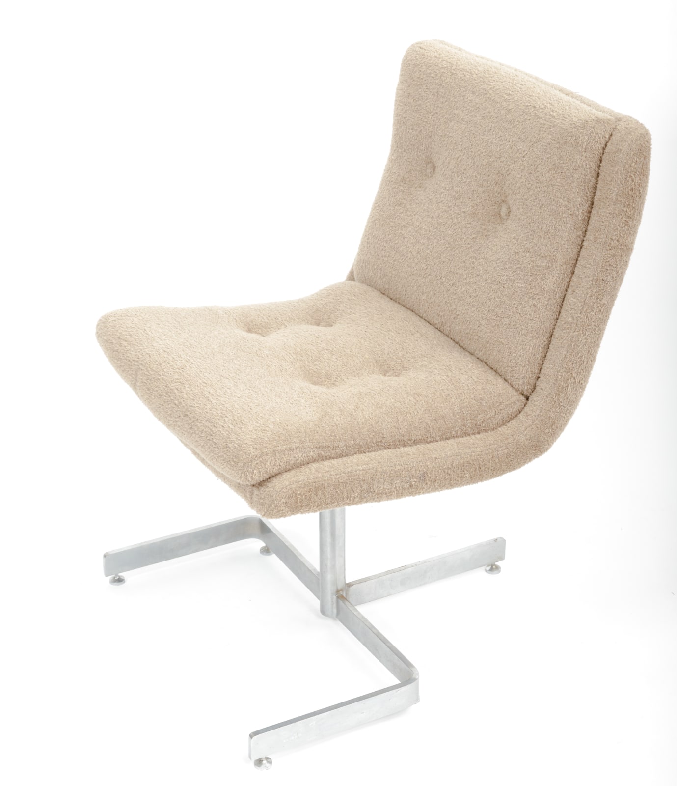 Raphael Raffel, Pair of Cream Boucle Lounge Chairs