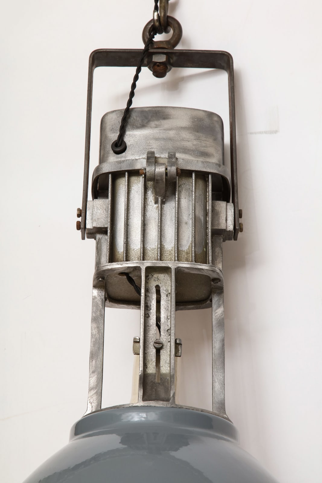 Vintage Industrial Enamel Shade Hanging Light