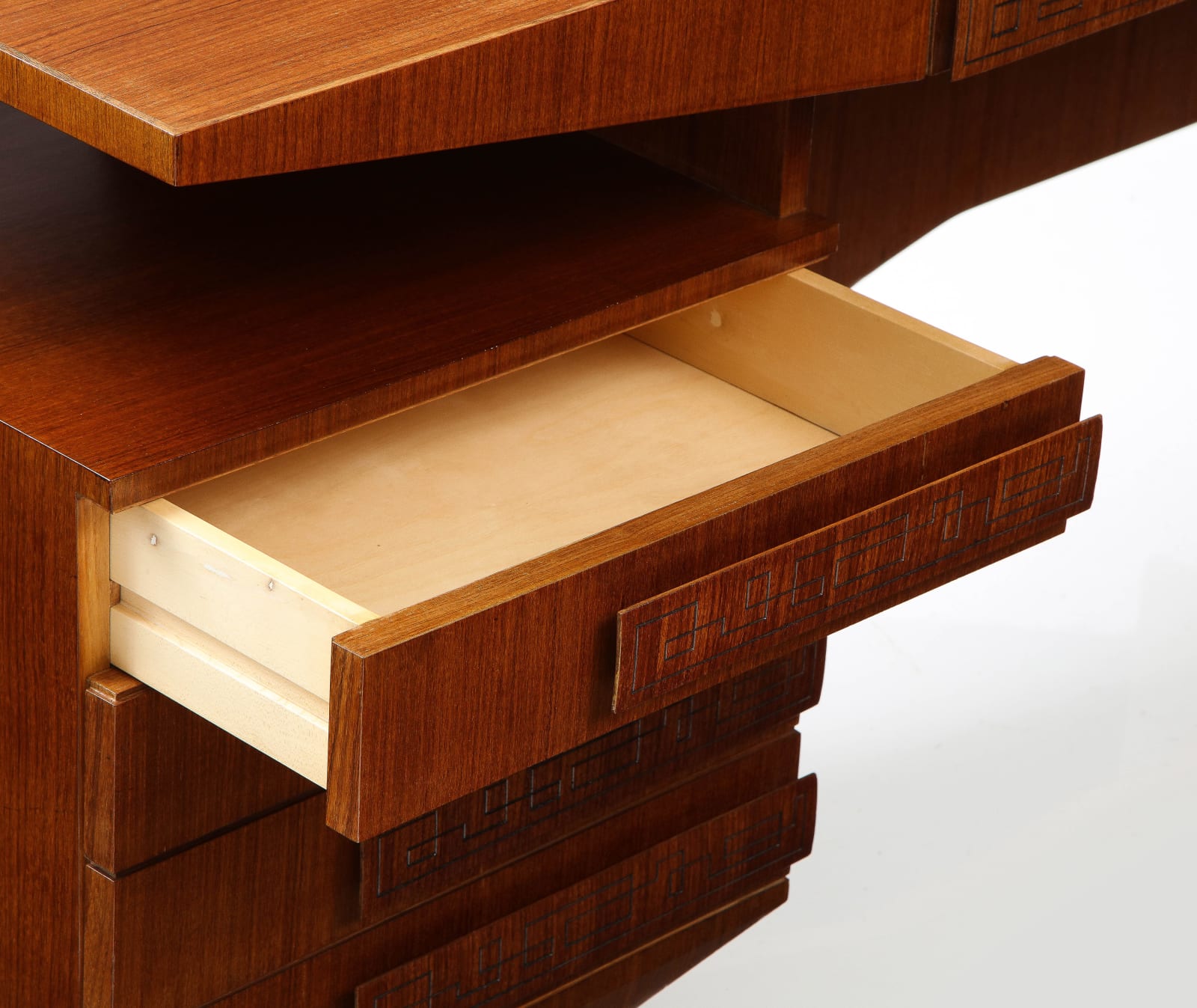 In the Style of Ico Parisi, Mid-Century Sculptural Writing Desk