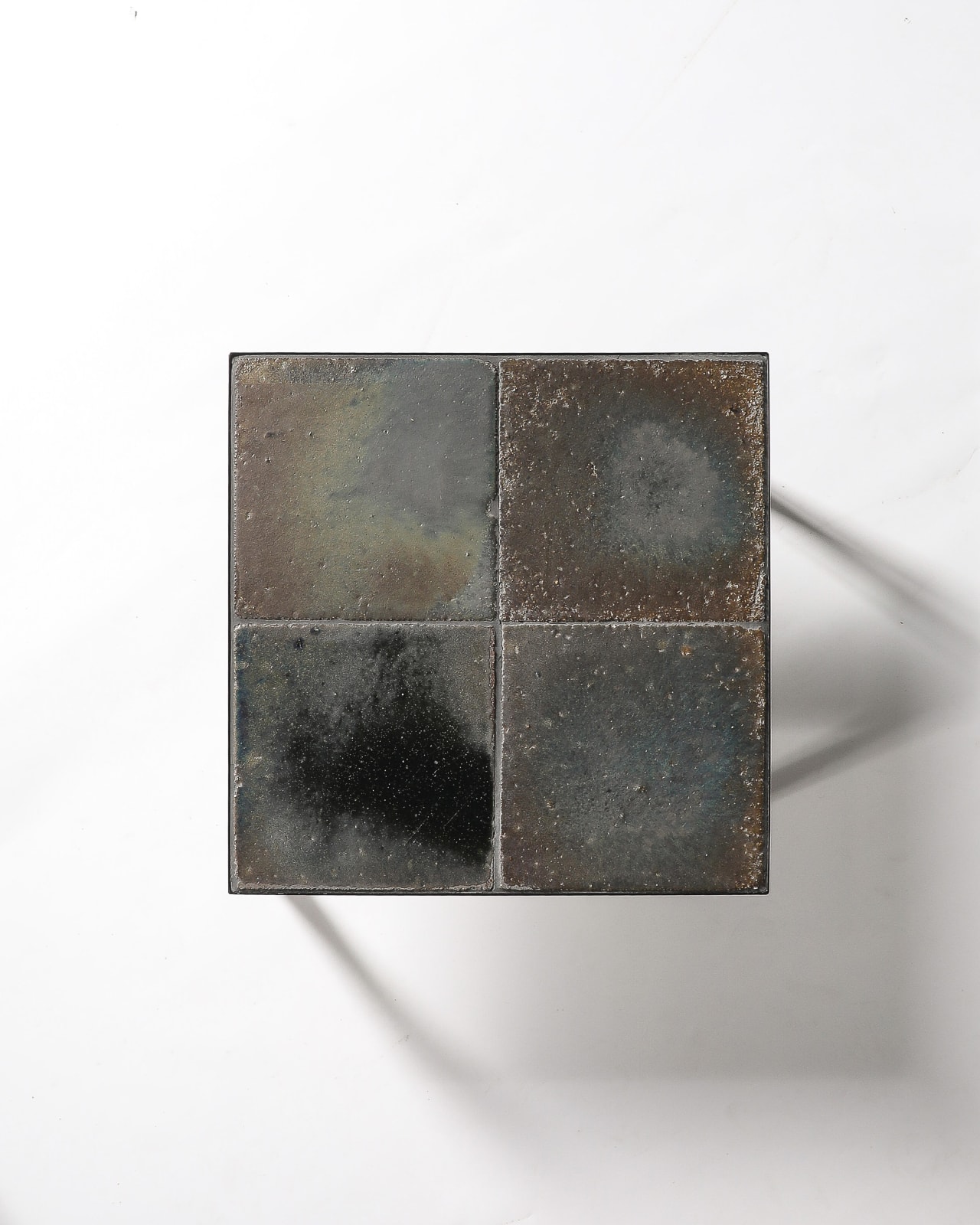 Glazed Ceramic Tile Side Table