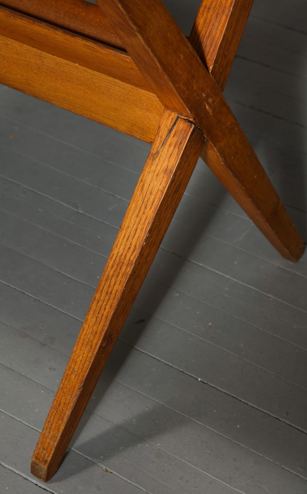 Mid-Century Oak Side/Game Table in the Manner of Pierre Jeanneret
