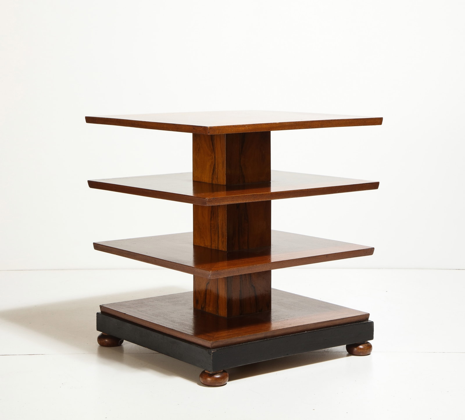 Art Deco Four-Tiered Square Side Table