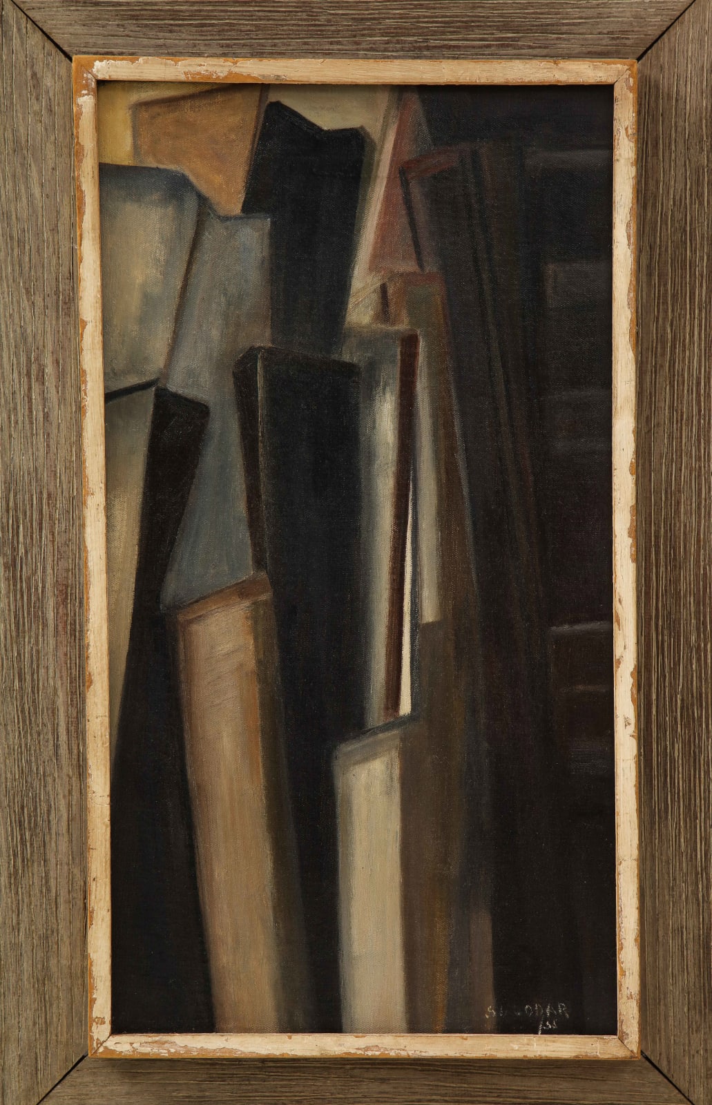 Untitled Black and Brown Modernist Painting