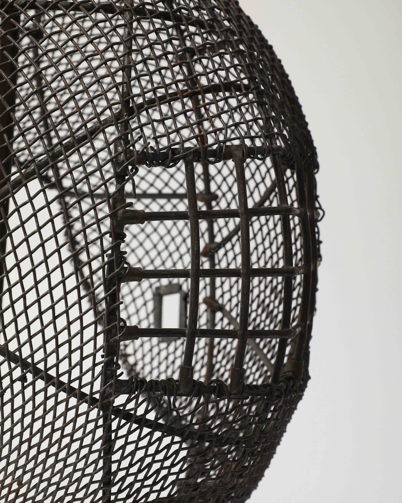 Antique Fencing Mask on Stand