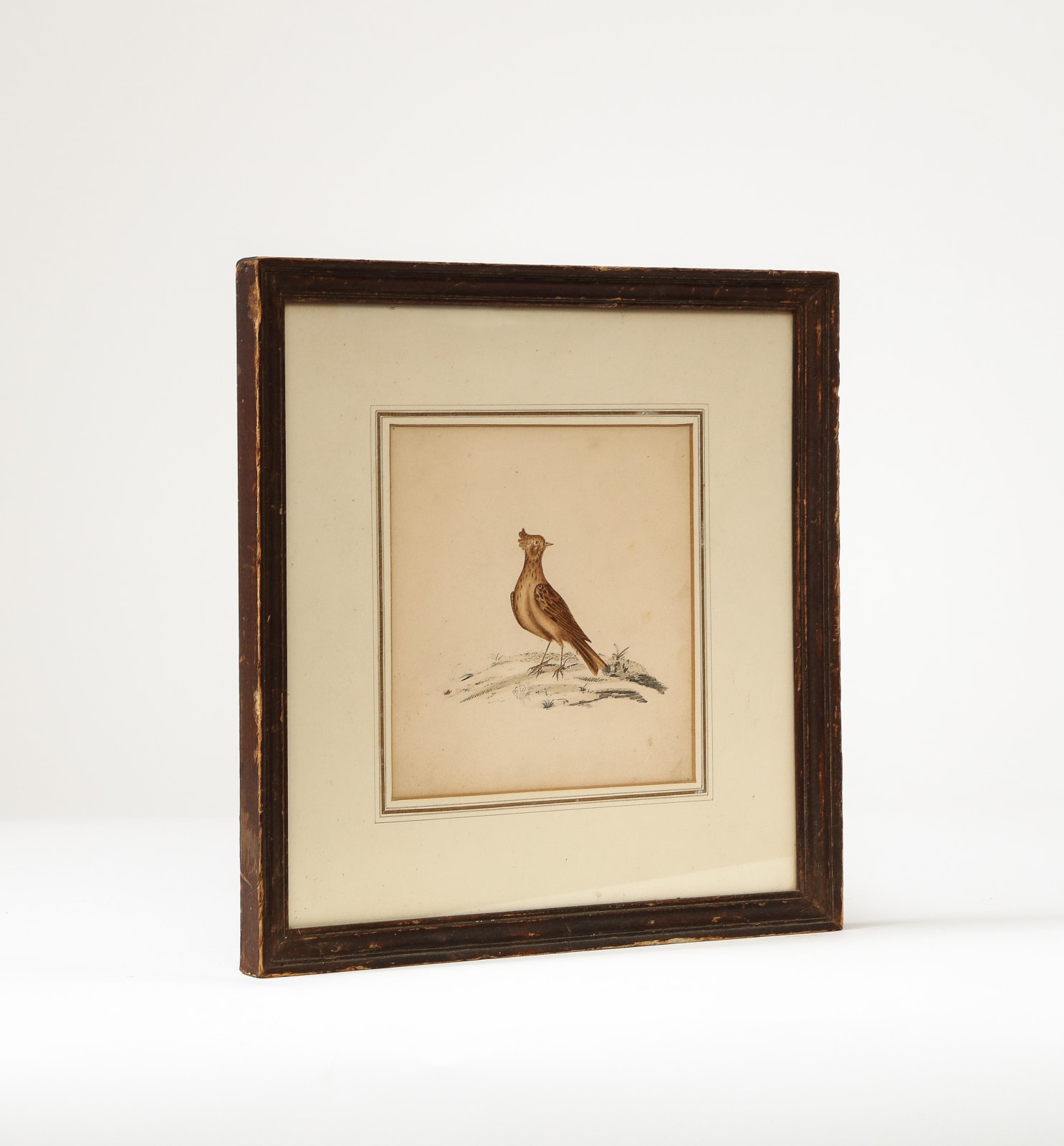 Hand-Painted Print of a Skylark