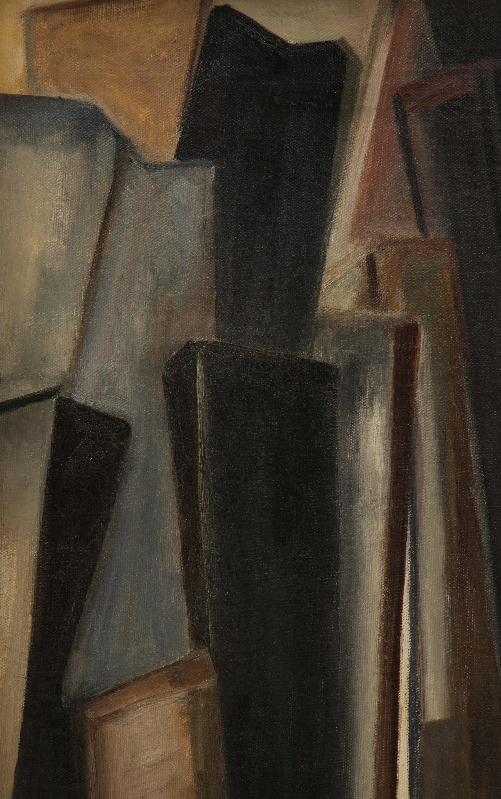 Untitled Black and Brown Modernist Painting