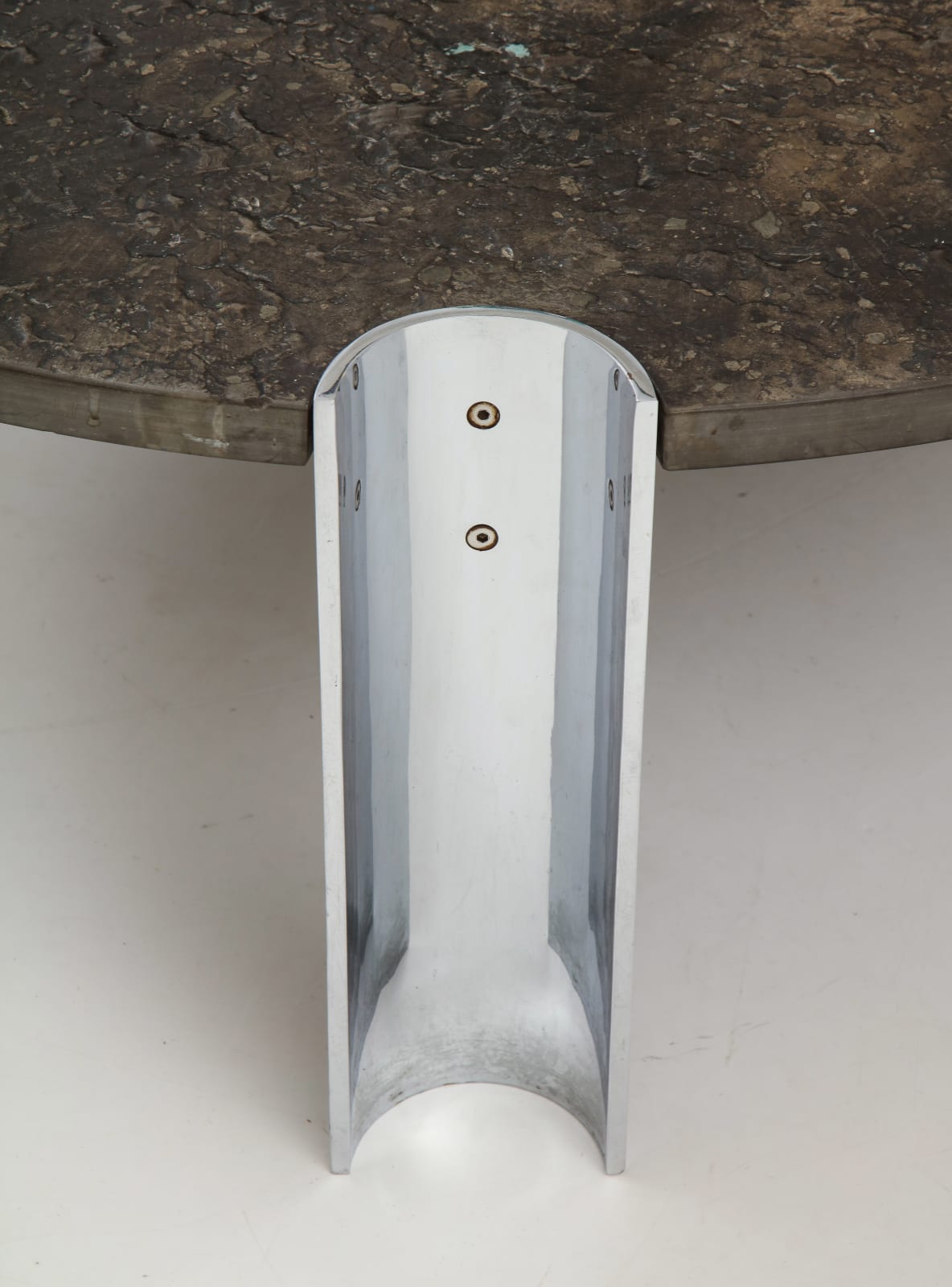 Mid-Century Coffee Table with Fossils