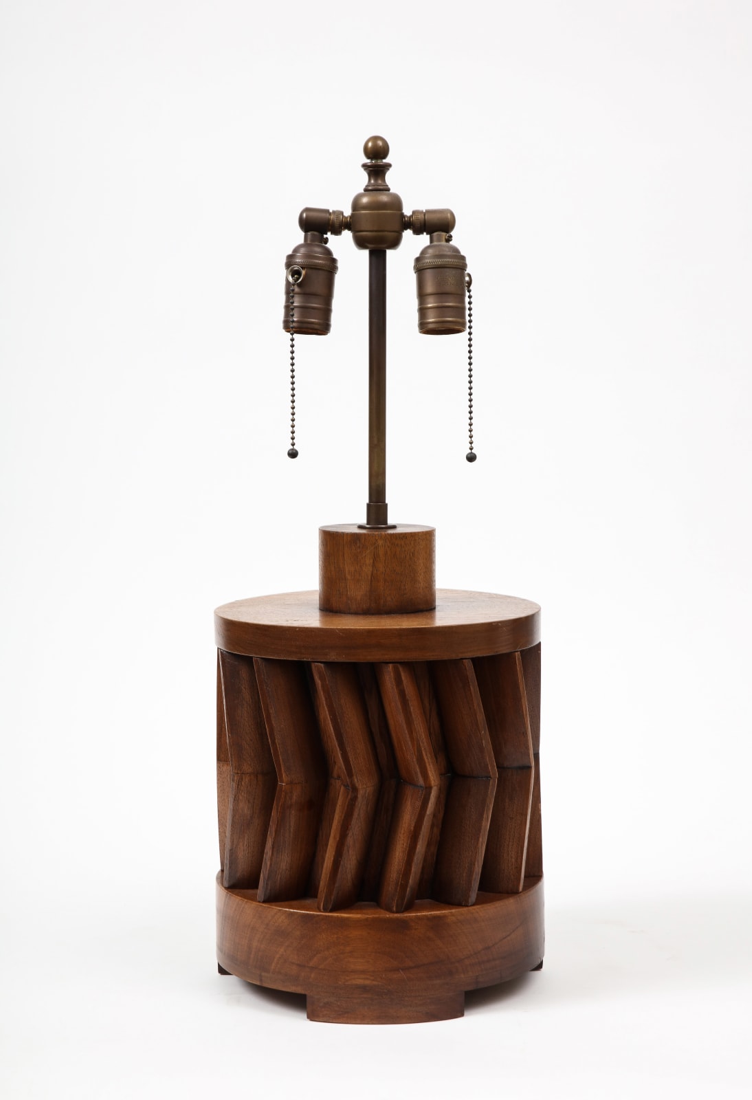 American Hand-Made Walnut Table Lamp