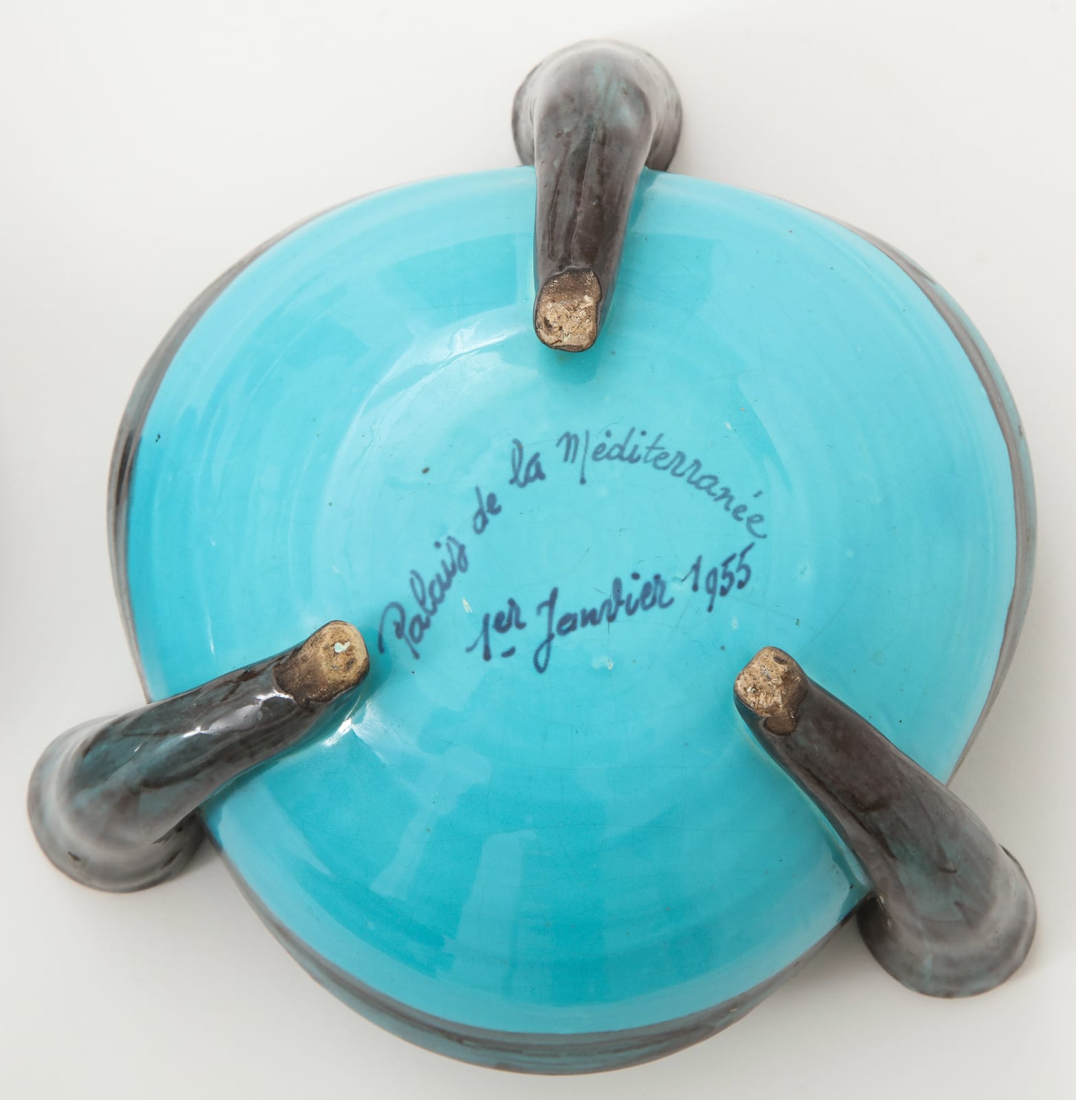 Pair of Vallauris Ceramics Candelabras/Cups