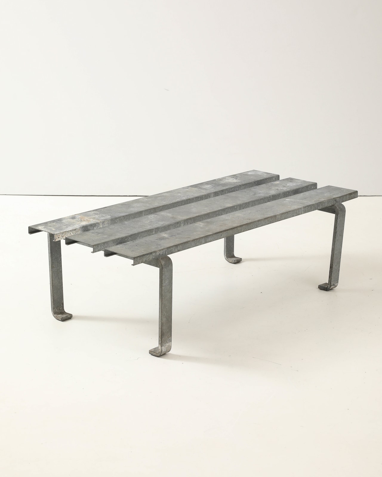 Slatted Steel Bench