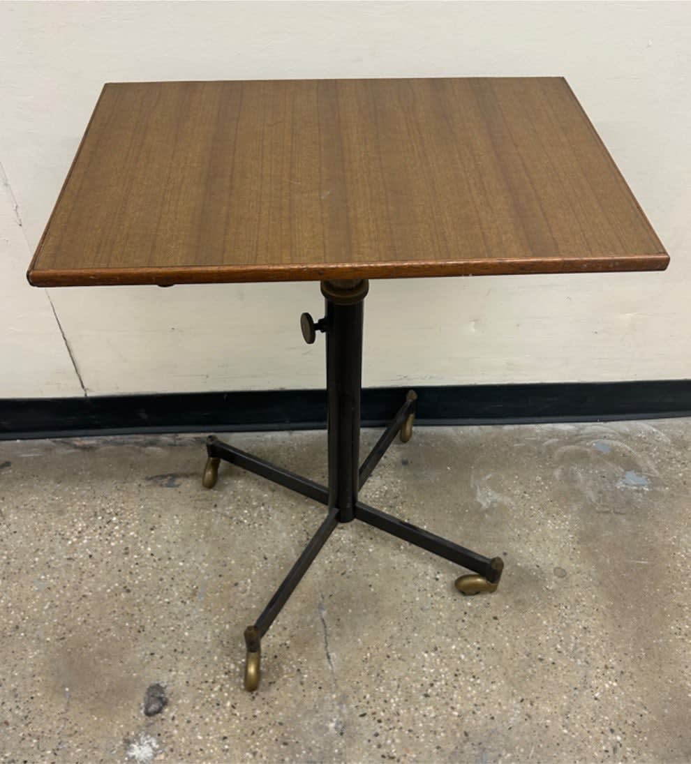 Ignazio Gardella, Adjustable Side Table on Wheels