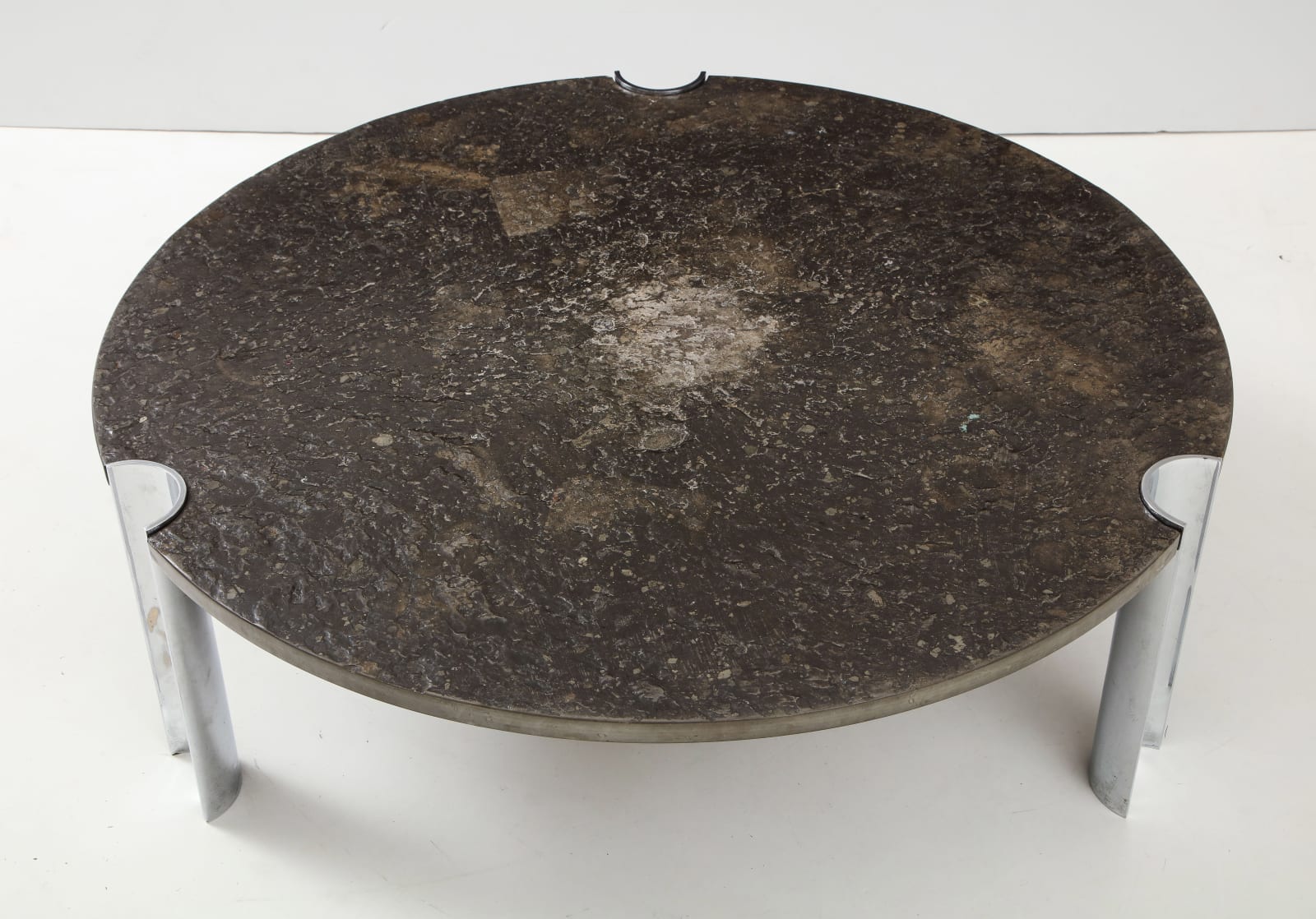 Mid-Century Coffee Table with Fossils