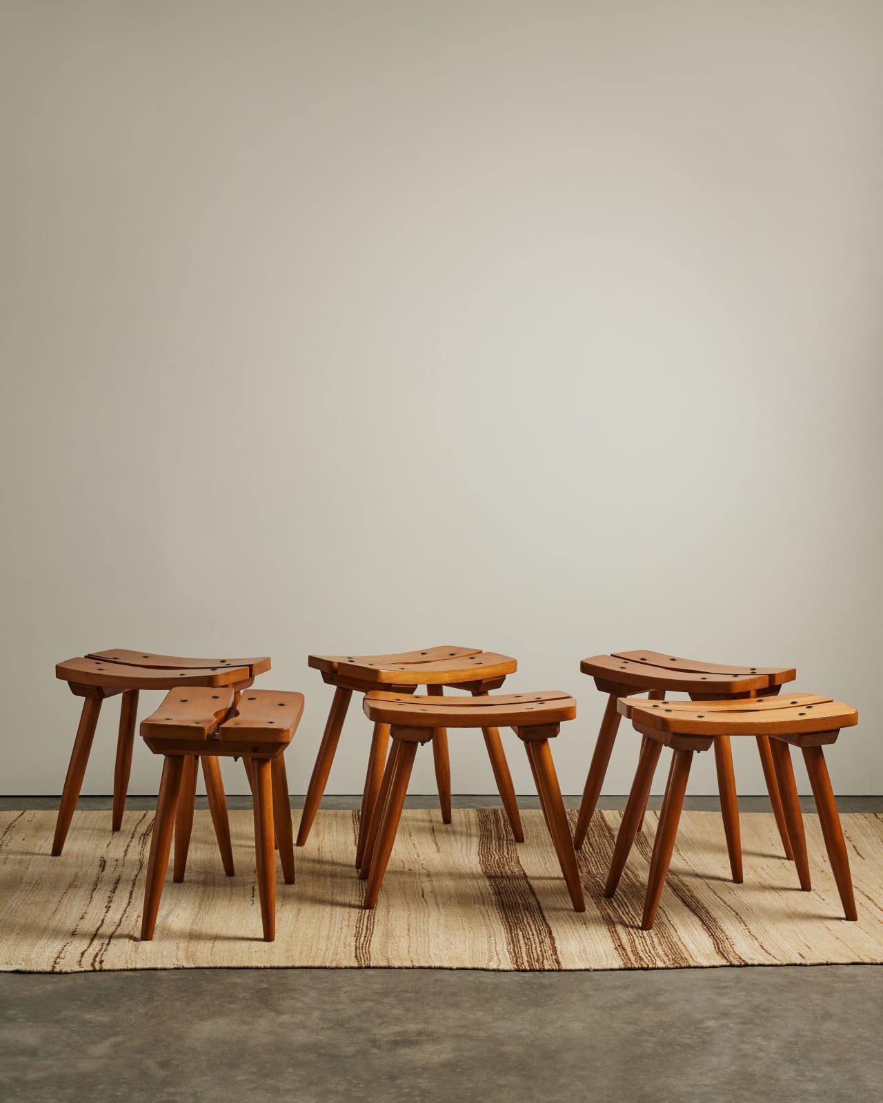 Atelier Marolles, Iron and Elm Stool