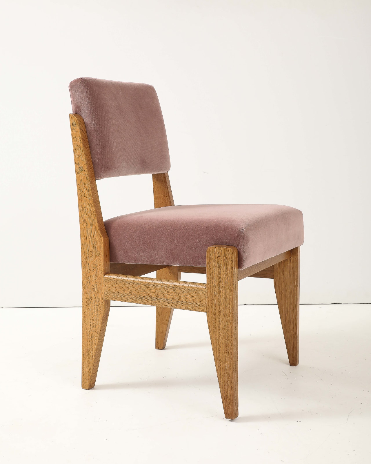 Guillerme et Chambron, Set of Six Dining Chairs