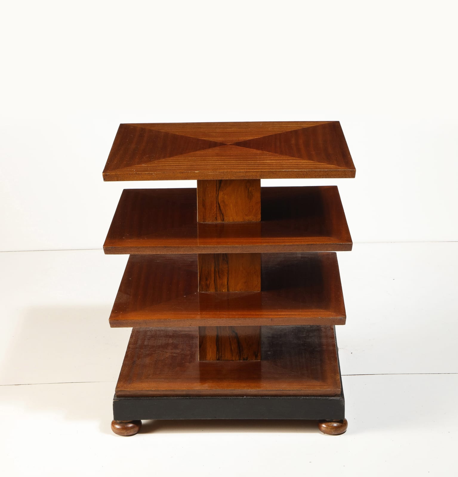 Art Deco Four-Tiered Square Side Table