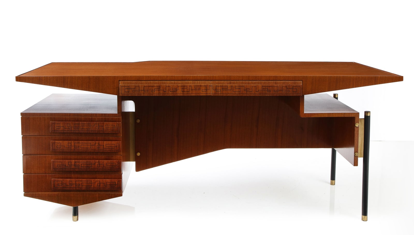 In the Style of Ico Parisi, Mid-Century Sculptural Writing Desk