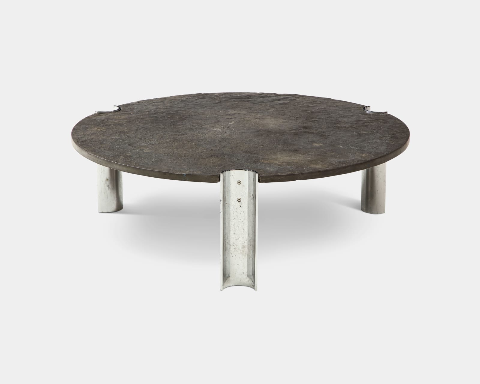 Mid-Century Coffee Table with Fossils