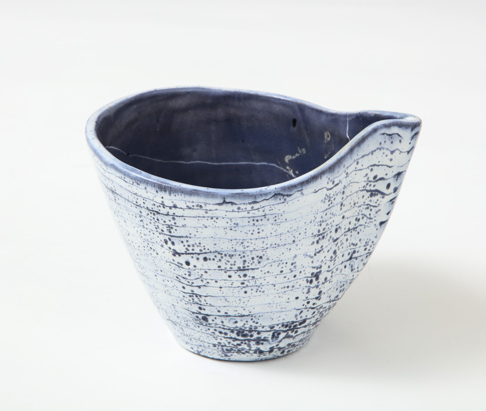 Mado Jolain, Blue and Mauve Ceramic Cup