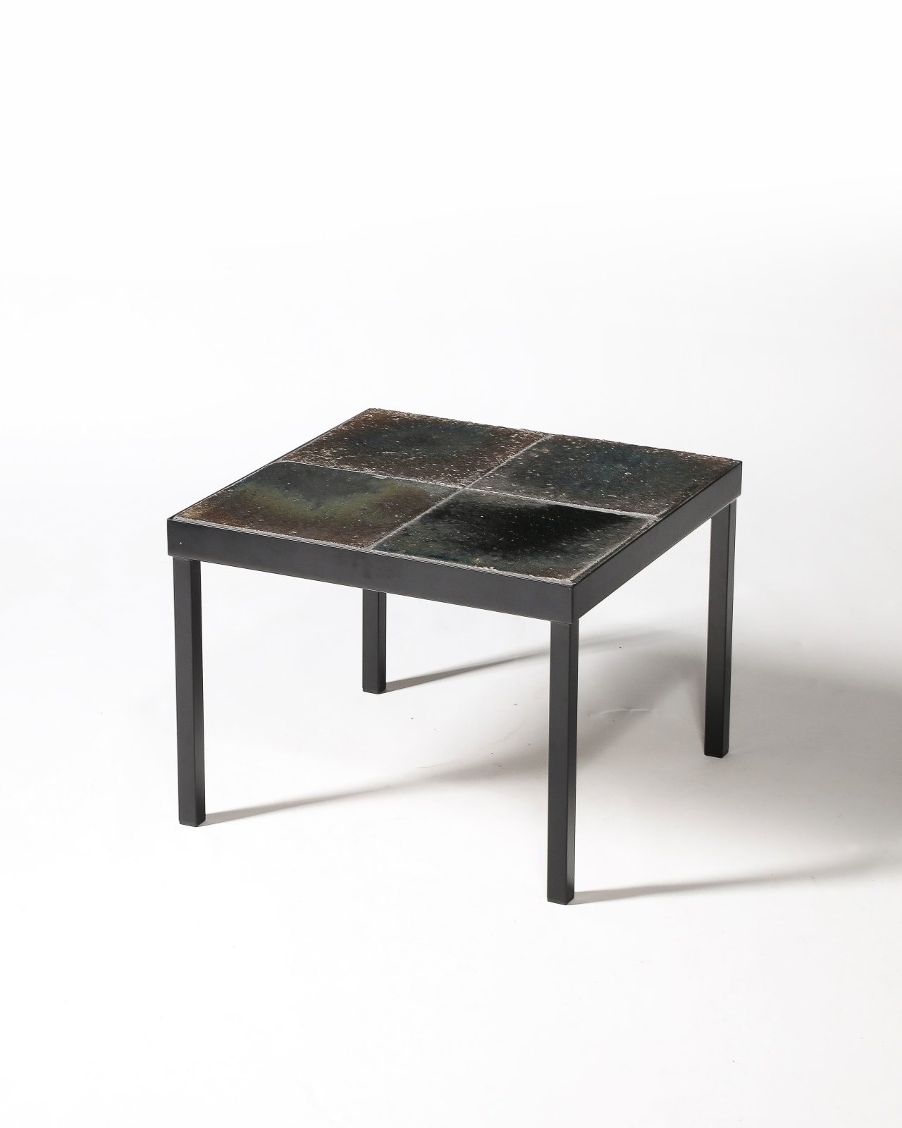 Glazed Ceramic Tile Side Table