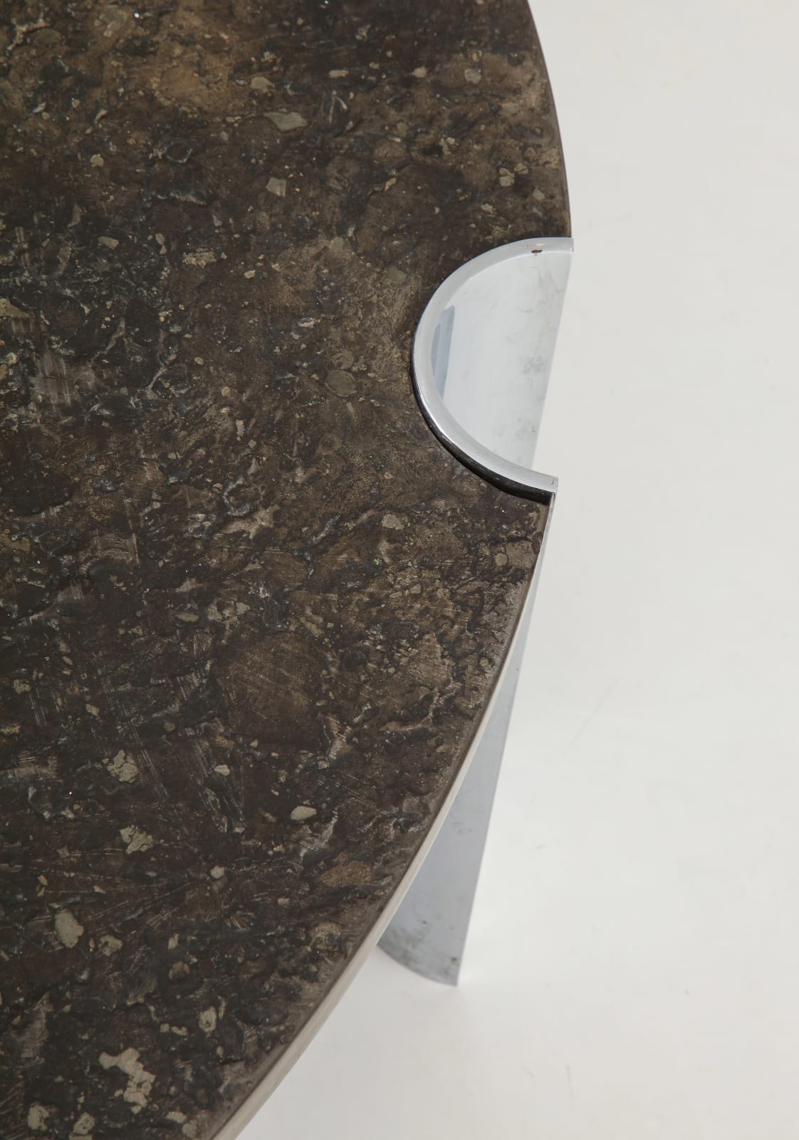 Mid-Century Coffee Table with Fossils