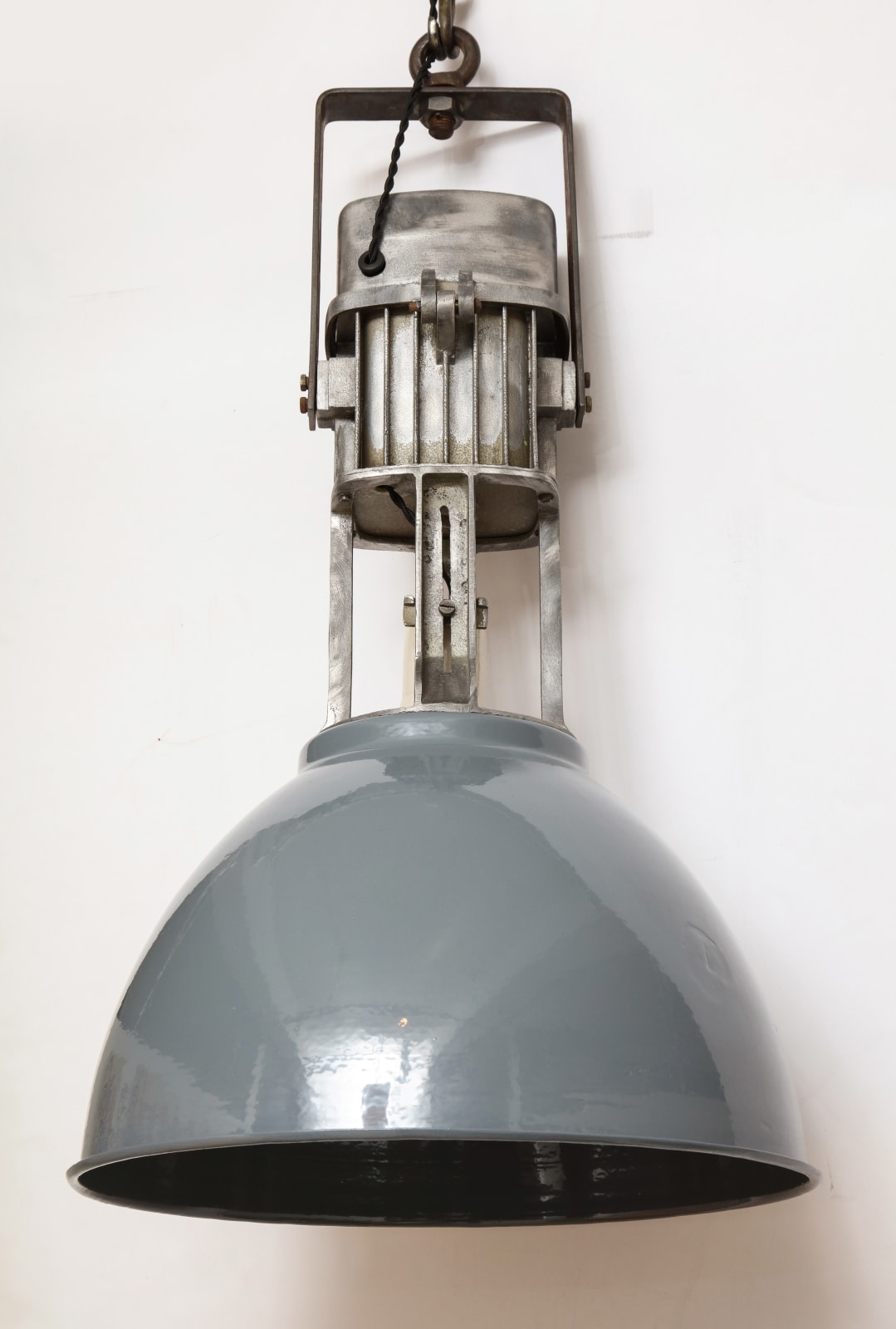 Vintage Industrial Enamel Shade Hanging Light