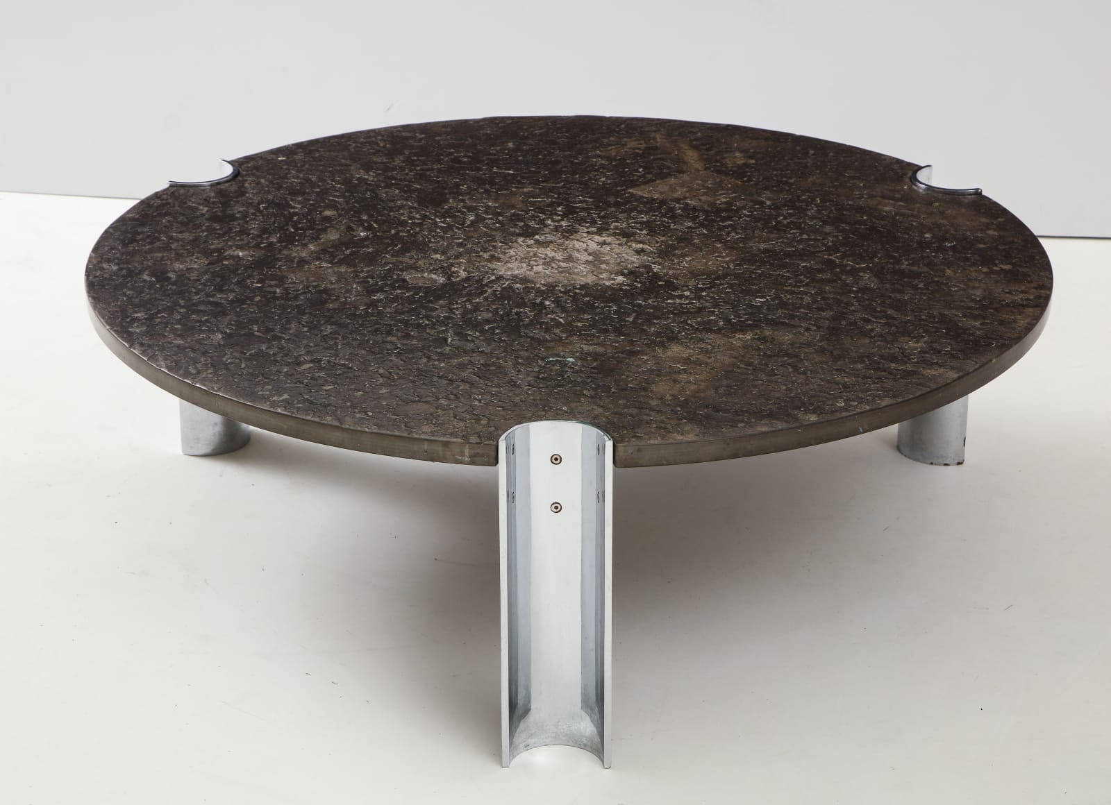 Mid-Century Coffee Table with Fossils