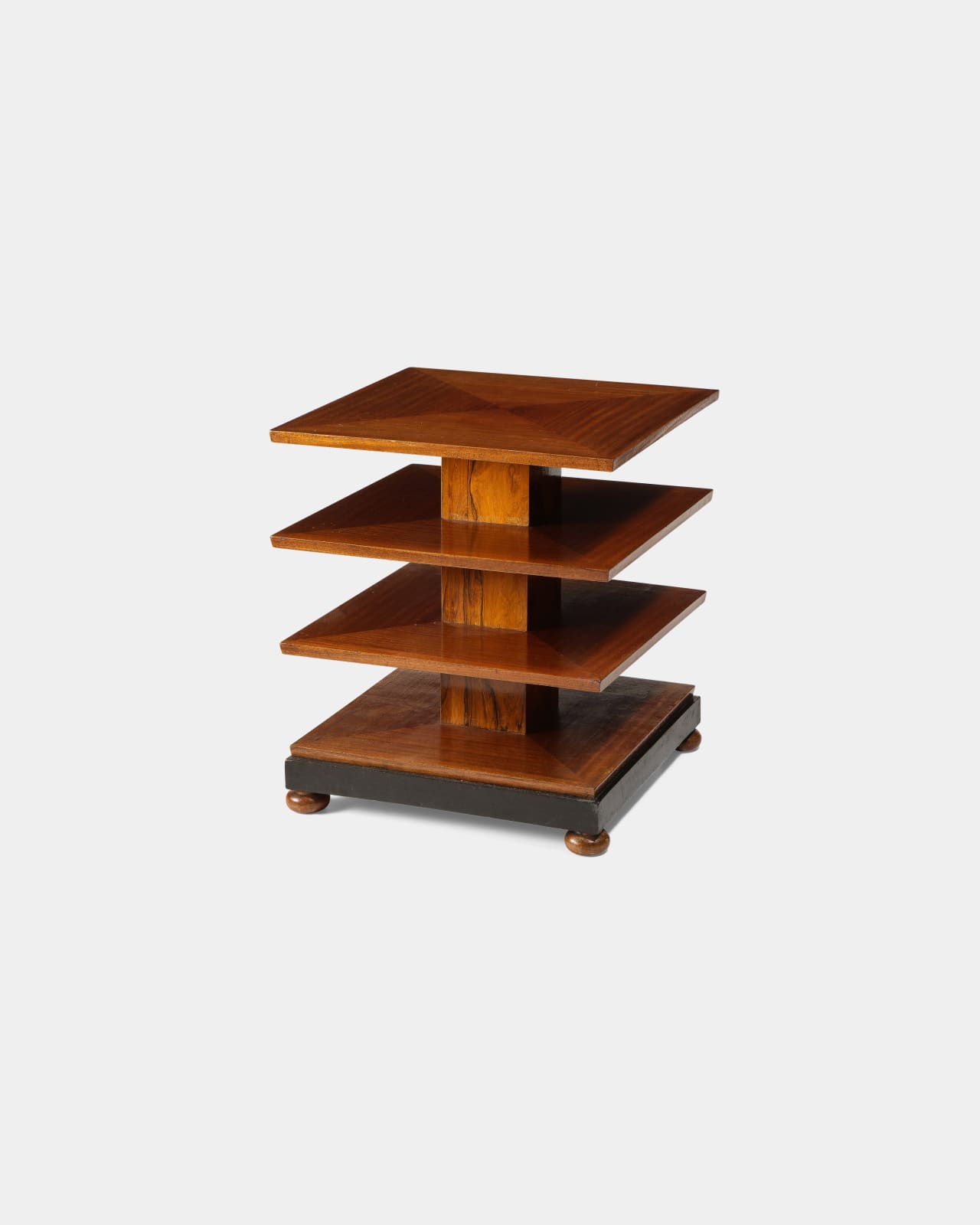 Art Deco Four-Tiered Square Side Table