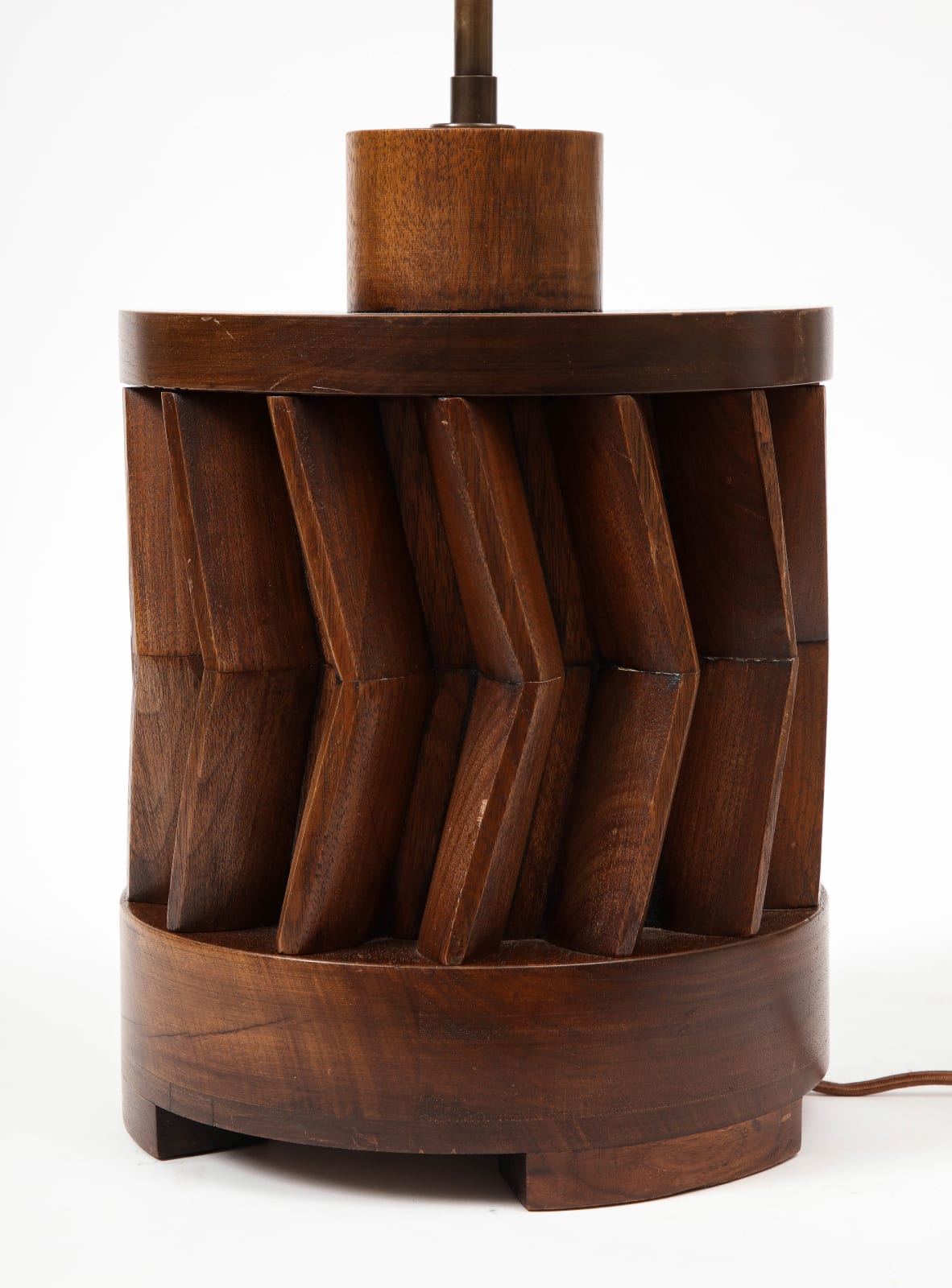 American Hand-Made Walnut Table Lamp